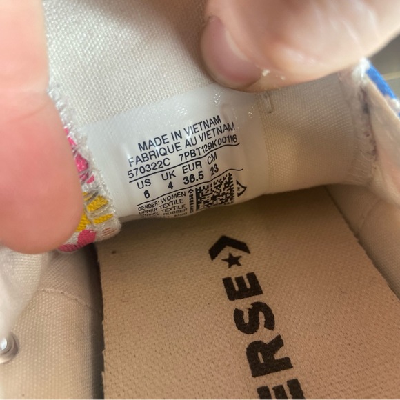 Converse all star chuck Taylor Womens size 6 shoes multicolor platform sneakers - Picture 8 of 8